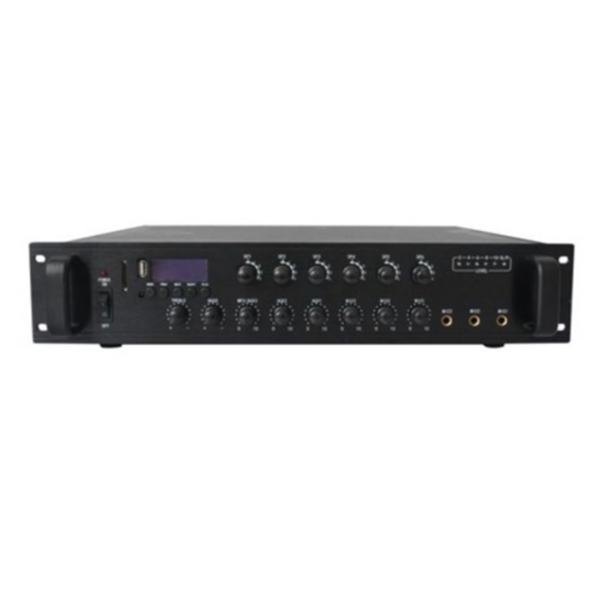 Усилитель Top Sound TPA-350 350 Вт, 70/100 В, 4-16 Ом, USB, 6 зон, черный