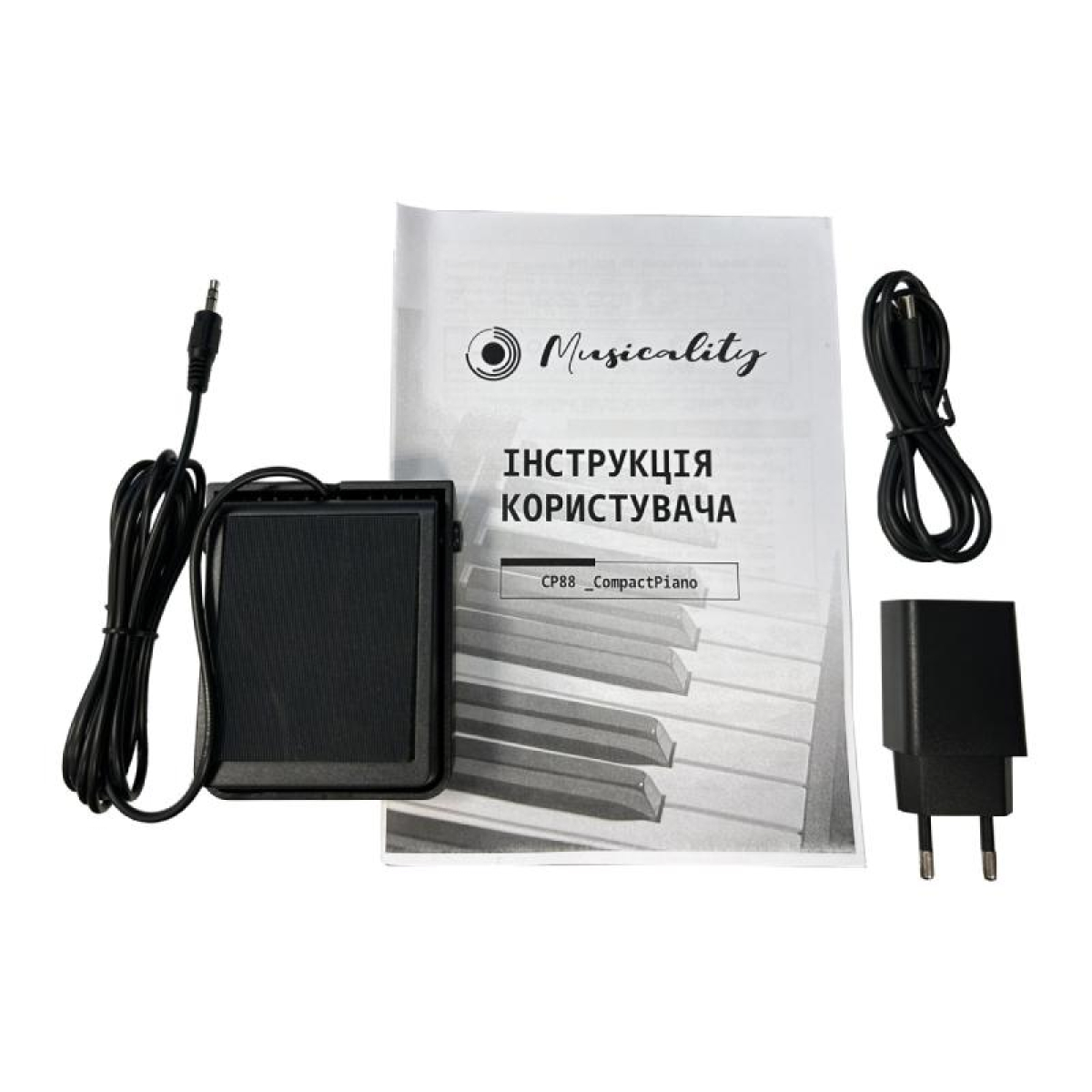 Складане цифрове піаніно (в комплекті з чохлом) Musicality CP88-WH _CompactPiano