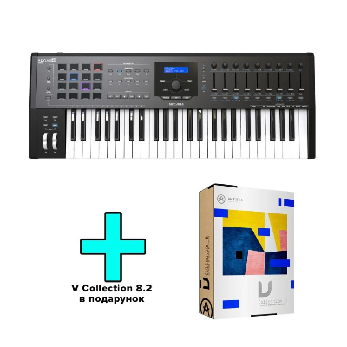 MIDI-клавіатура Arturia KeyLab 49 MkII Black Edition + V Collection 9.2