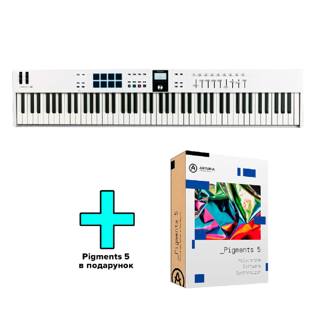 MIDI-клавіатура Arturia KeyLab Essential 88 mk3 (White) + Arturia Pigments