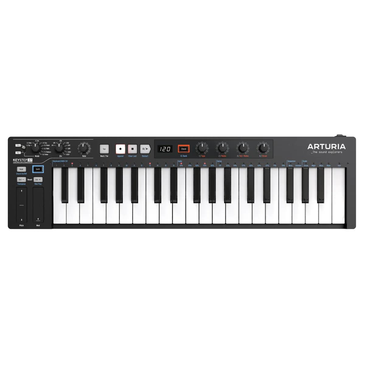 Секвенсор MIDI-контролер Arturia KeyStep 37 Black Edition (MIDI-клавіатура) з кабелями
