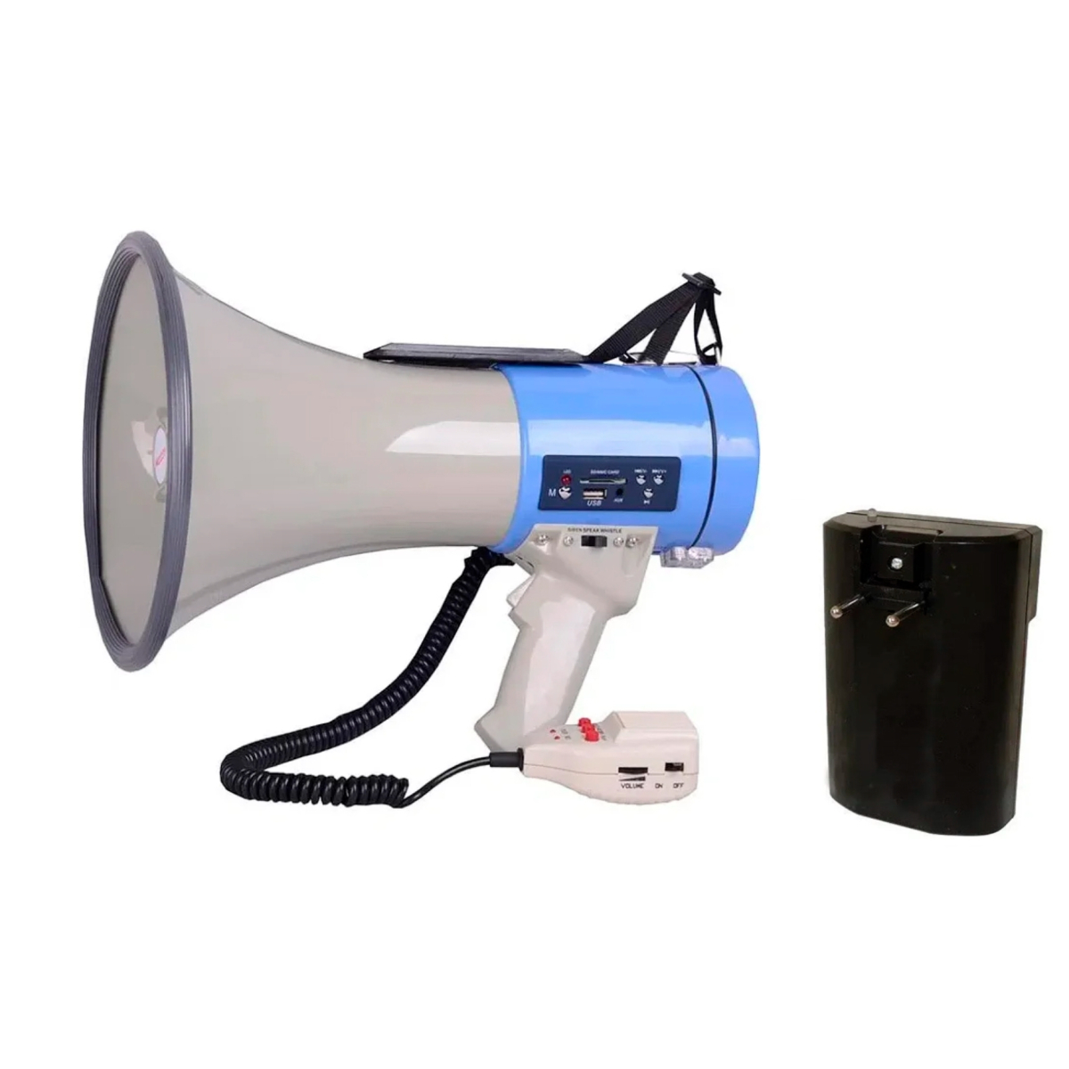Мегафон рупорный BIG MEGAZAVR USB/BT/BATTERY