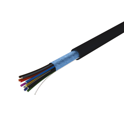 Аудіо кабель CAE 20801, 8x0,22 мм², BLACK PVC, 100м