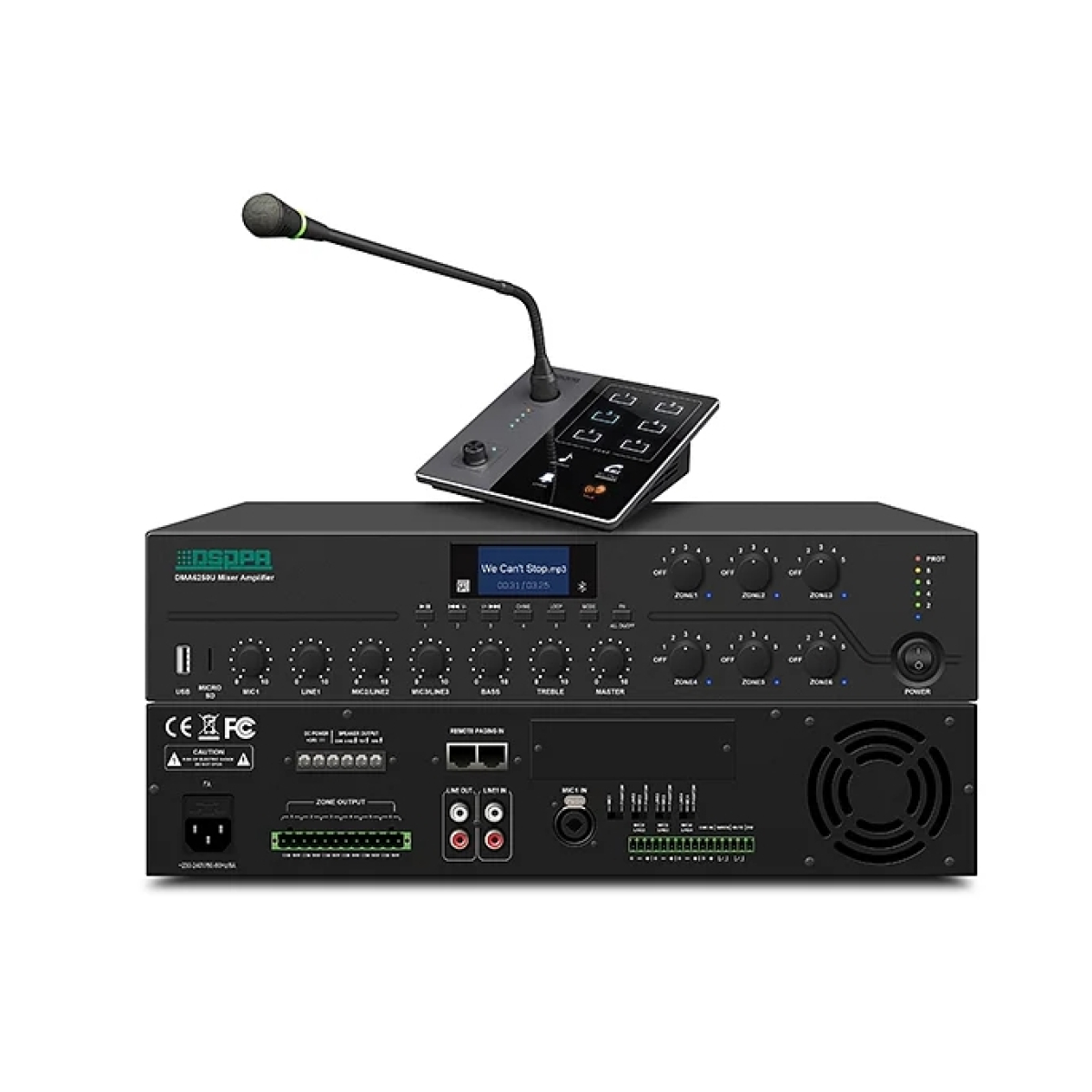 Трансляционный усилитель мощности с конференц-микрофоном DSPPA DMA6350U