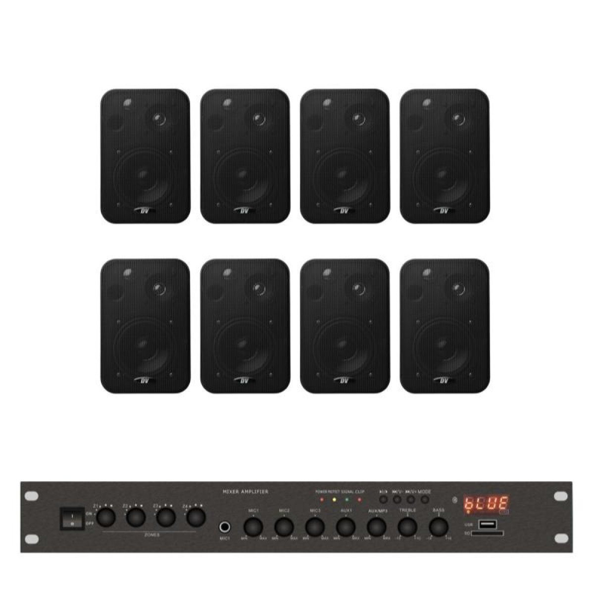 Комплект звука DV audio LA1008CON1B для помещения до 160м.кв