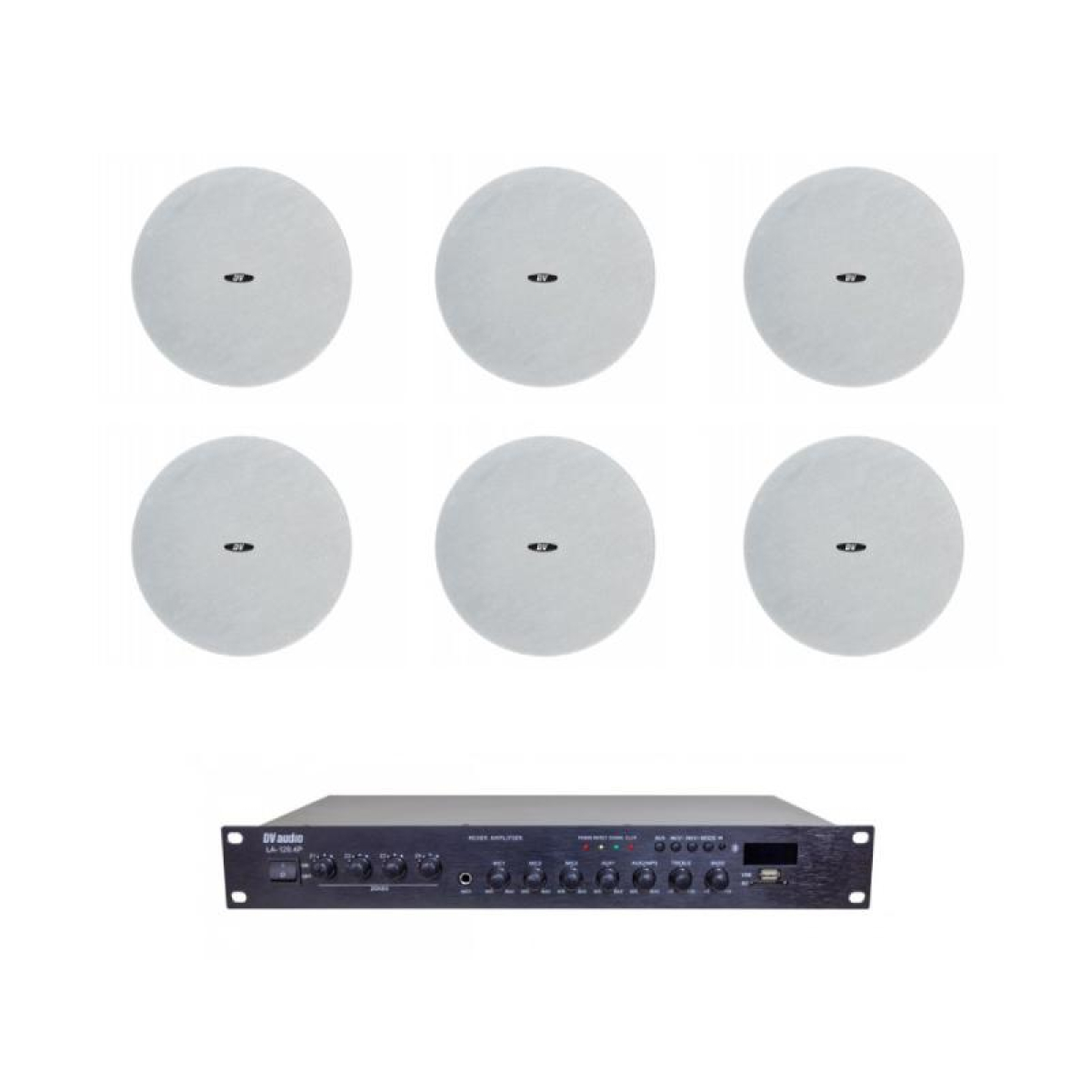 Комплект звука DV audio LA1206CMG8W для помещения до 80м.кв
