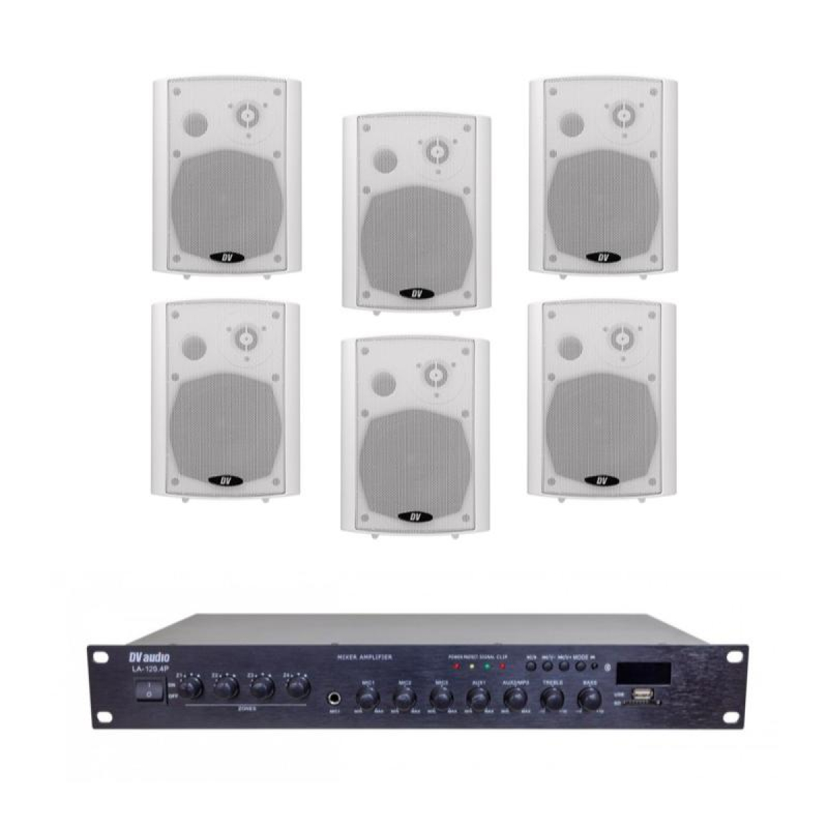 Комплект звука DV audio LA1206PB5W для помещения до 160 м.кв