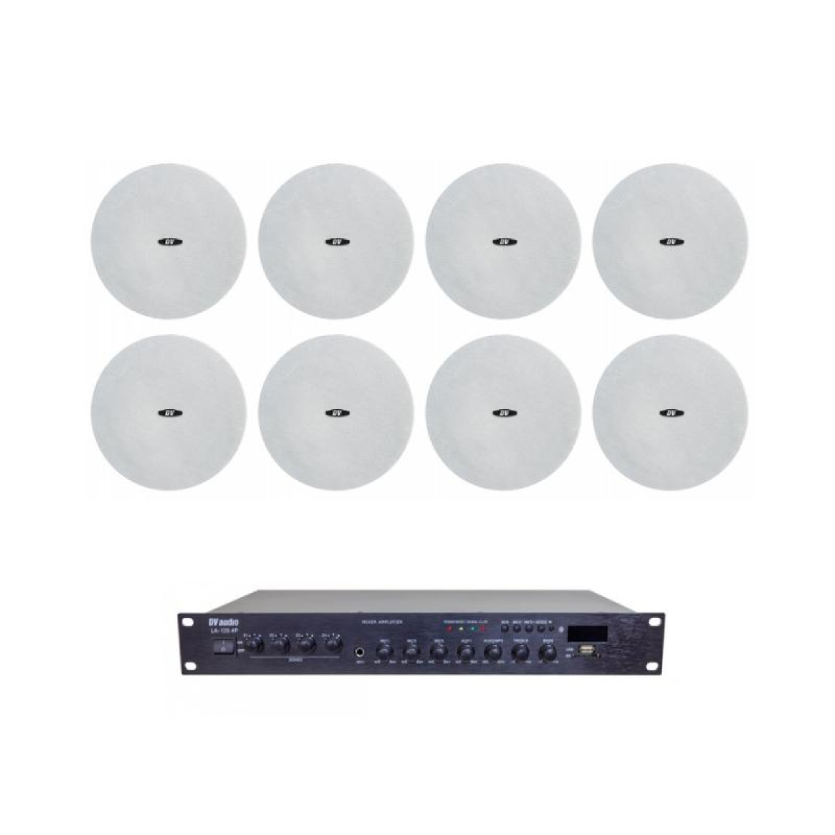 Комплект звука DV audio LA1208CMG6W для помещения до 120м.кв