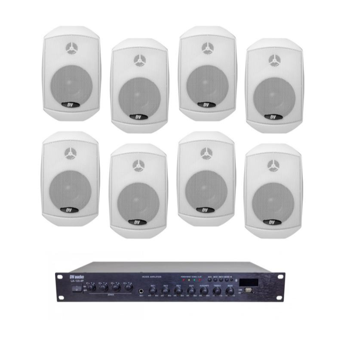 Комплект звука DV audio LA1208MS4W для помещения до 160 м.кв
