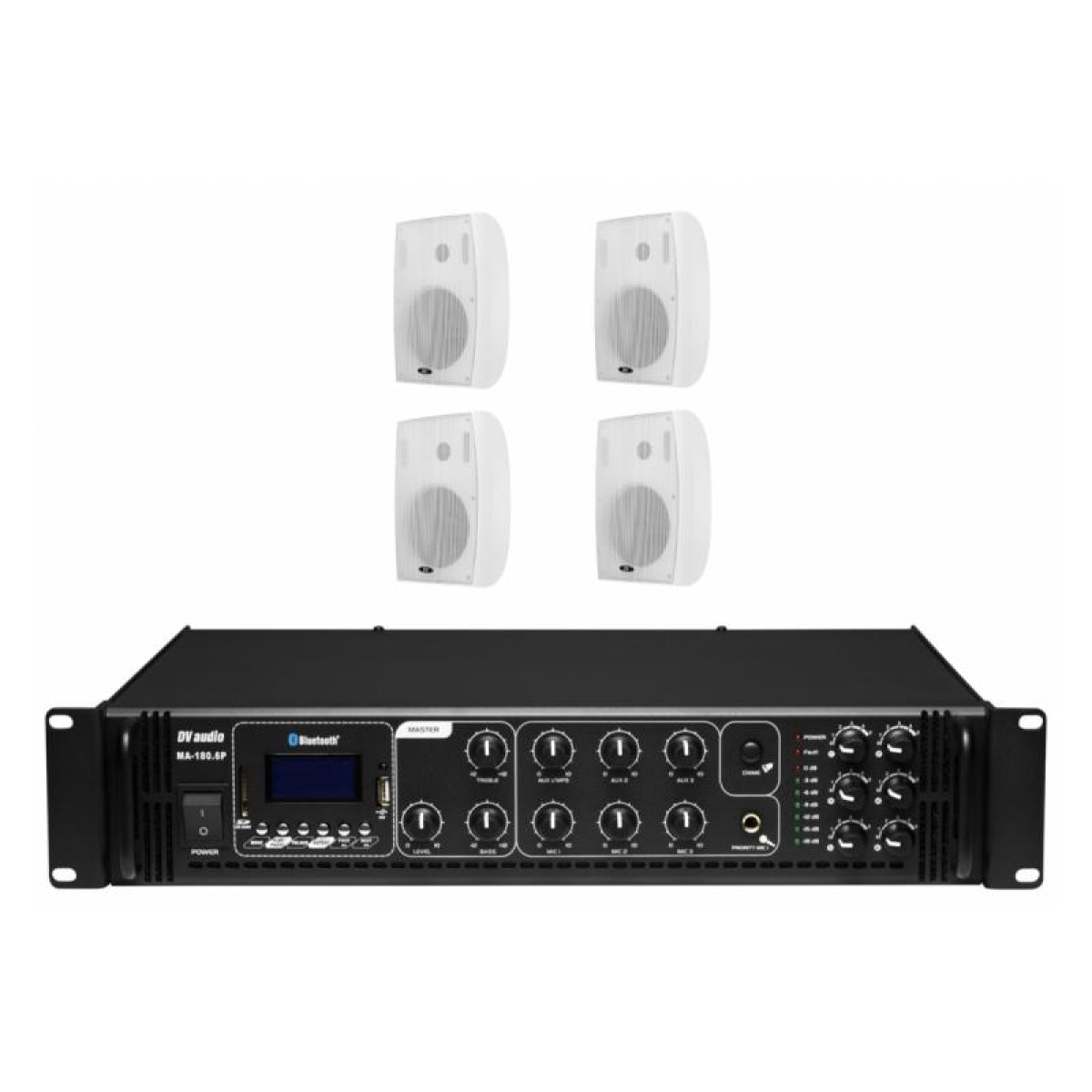 Комплект звуку DV audio MA1804PB6W для приміщення до 160 м.кв