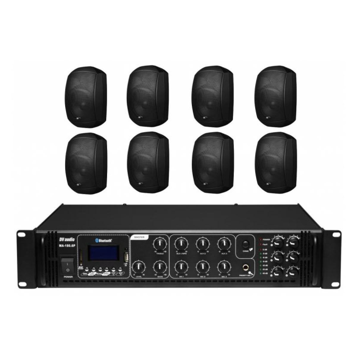 Комплект звуку DV audio MA1808MS6B для приміщення до 320 м.кв