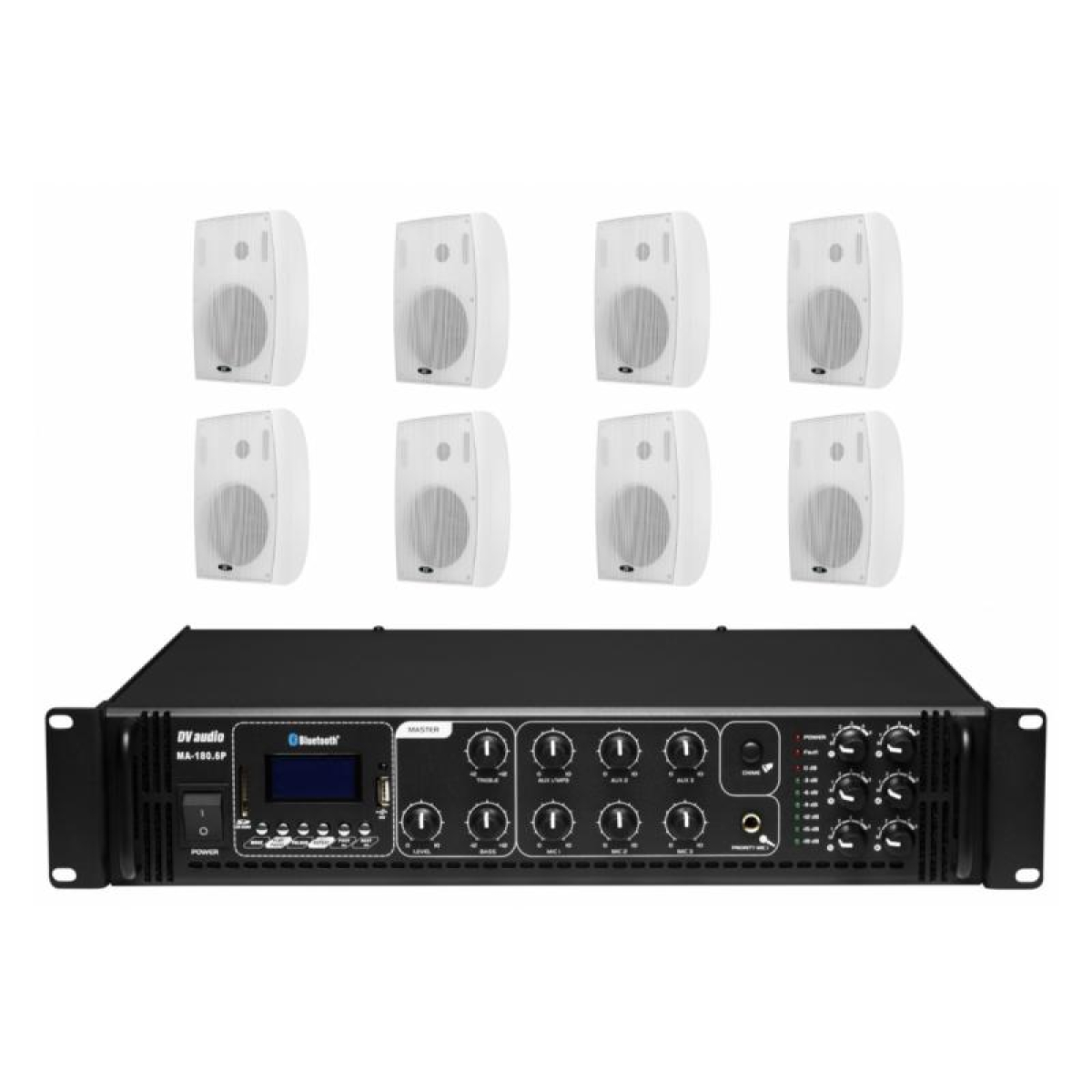 Комплект звуку DV audio MA1808PB6W для приміщення до 320 м.кв