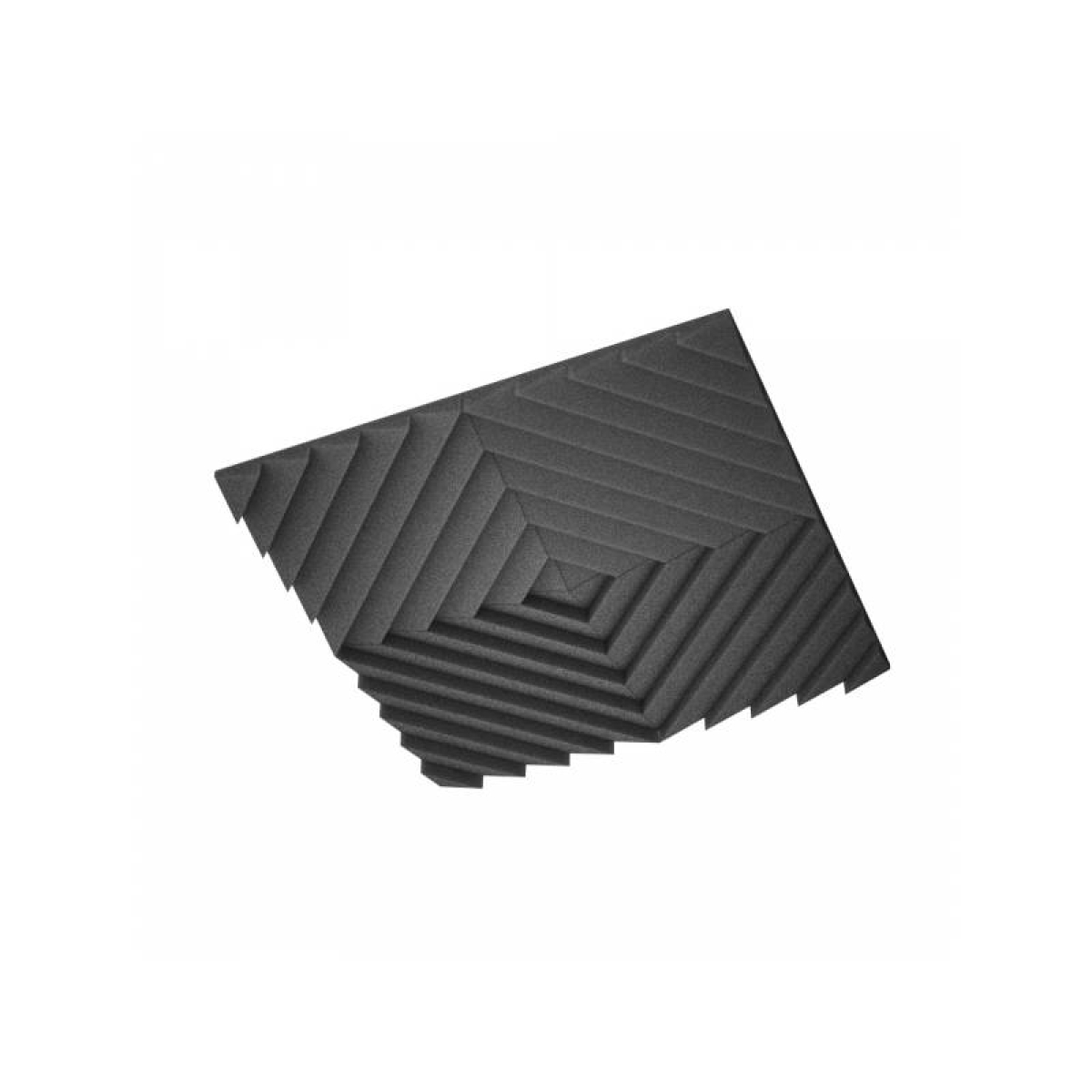 Акустическая подвесная звукопоглощающая панель Ecosound Quadro Acoustic Wave Black, 50мм, 1х1м, черный графит