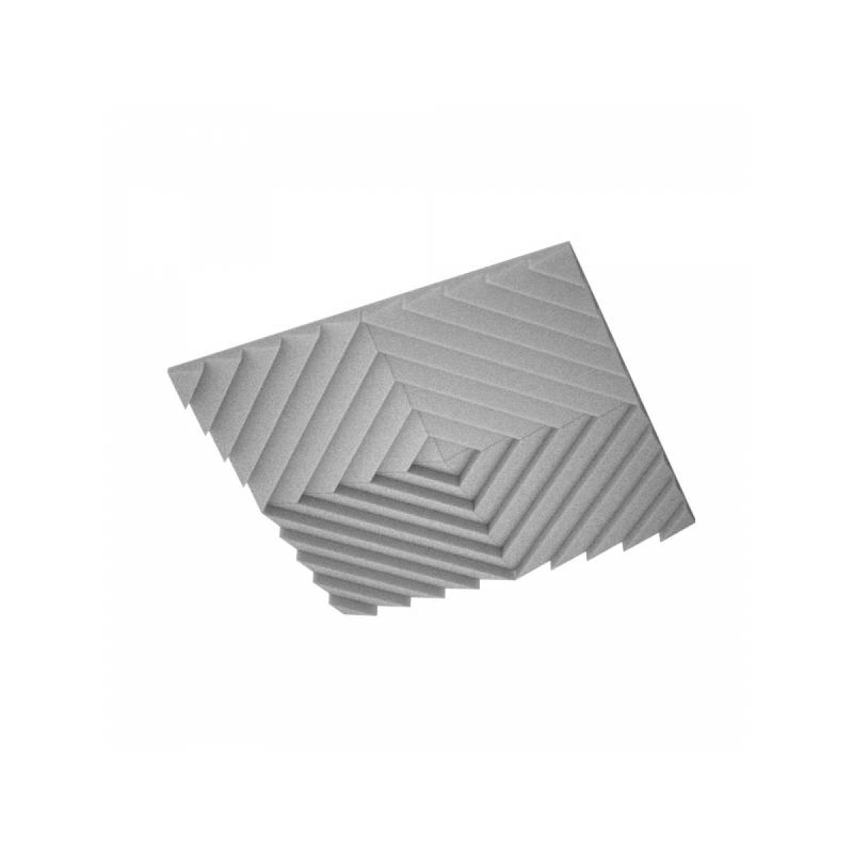 Акустическая подвесная звукопоглощающая панель Ecosound Quadro Acoustic Wave Grey, 50мм, 1х1м Свет серый