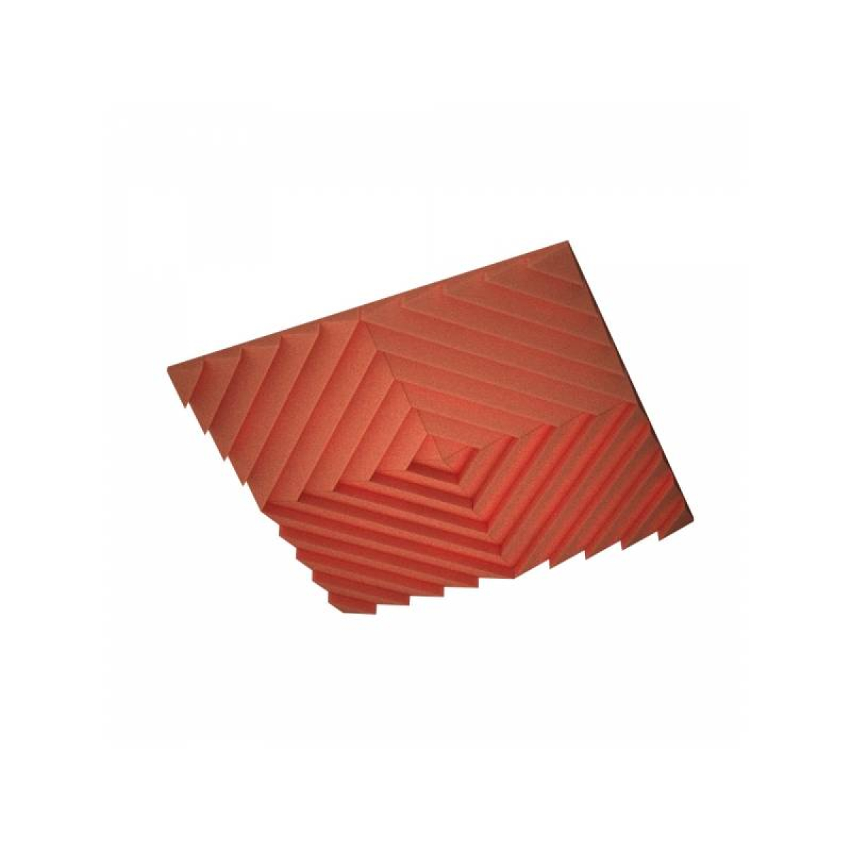 Акустическая подвесная звукопоглощающая панель Ecosound Quadro Acoustic Wave Red, 50мм, 1х1м, красный