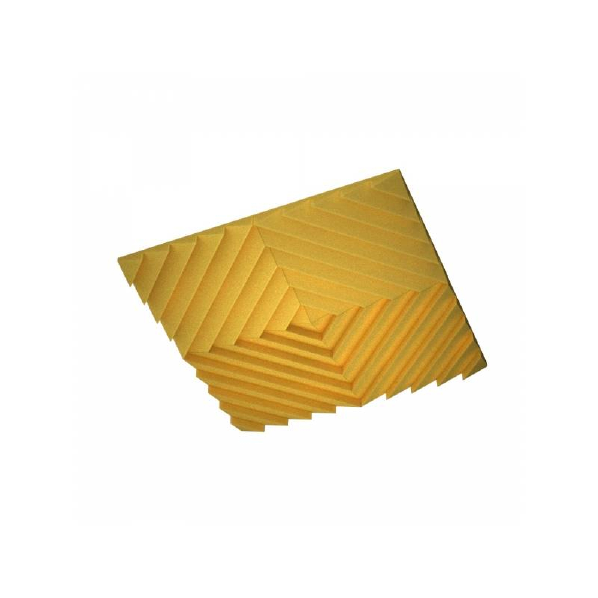 Акустична підвісна звуковбирна панель Ecosound Quadro Acoustic Wave Yellow, 50мм, 1х1м, жовтий