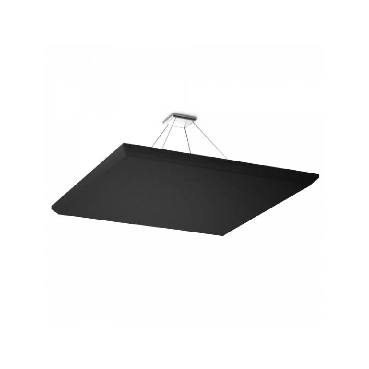 Акустична підвісна звуковбирна панель Ecosound Quadro Black. 70мм, 1х1м, чорний графіт