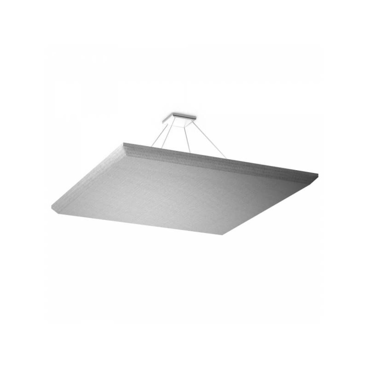 Акустична підвісна звуковбирна панель Ecosound Quadro Light gray, 70мм, 1х1м, світло-сірий