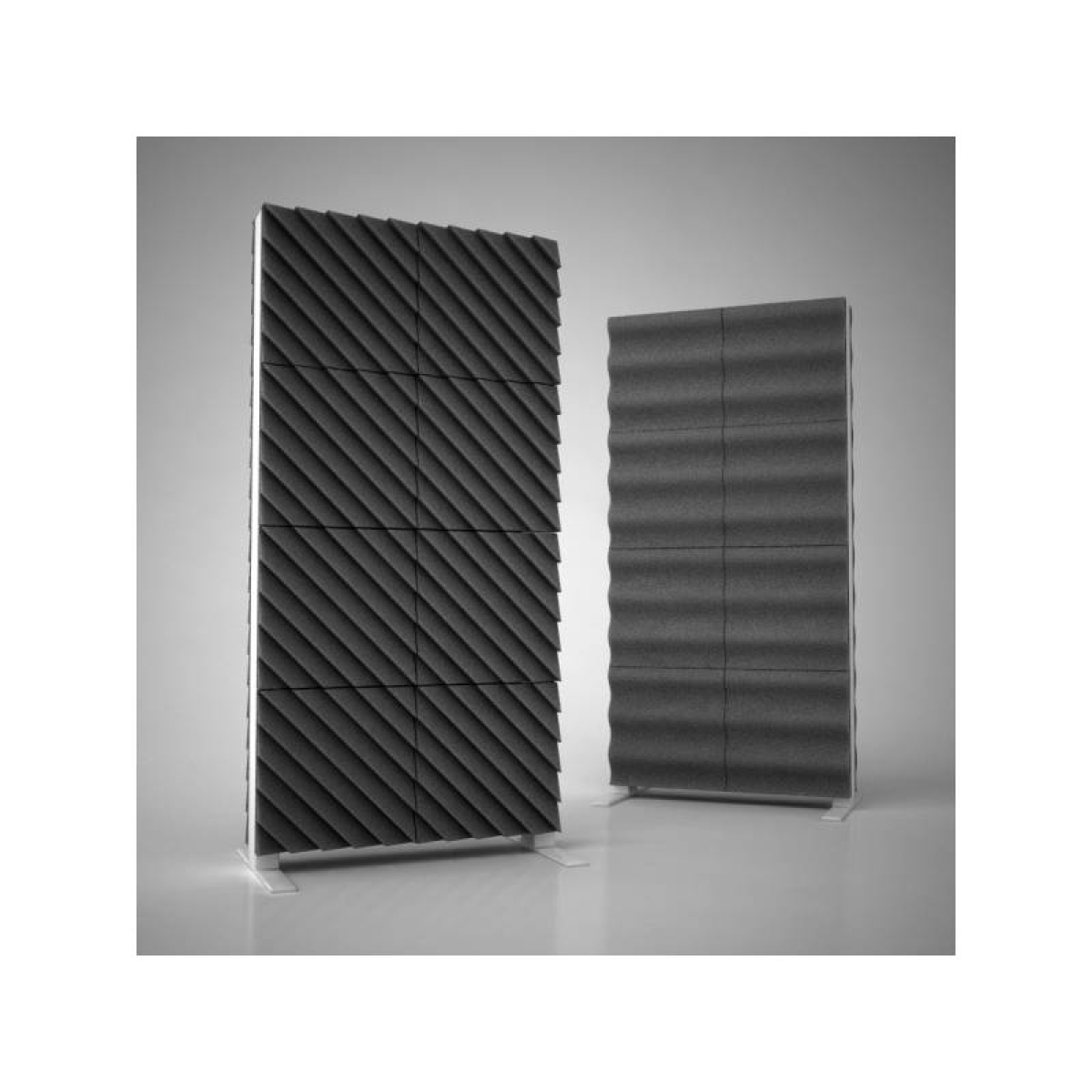 Акустична ширма Ecosound Acoustic Wave 200х100 см, чорний графіт