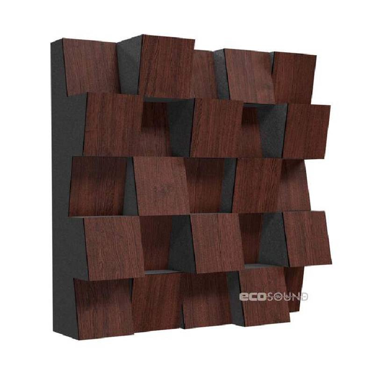 Акустичний дифузор-розсіювач Ecosound Ecodiff SM Wenge 25 х 25 см 53 мм, темно коричневий
