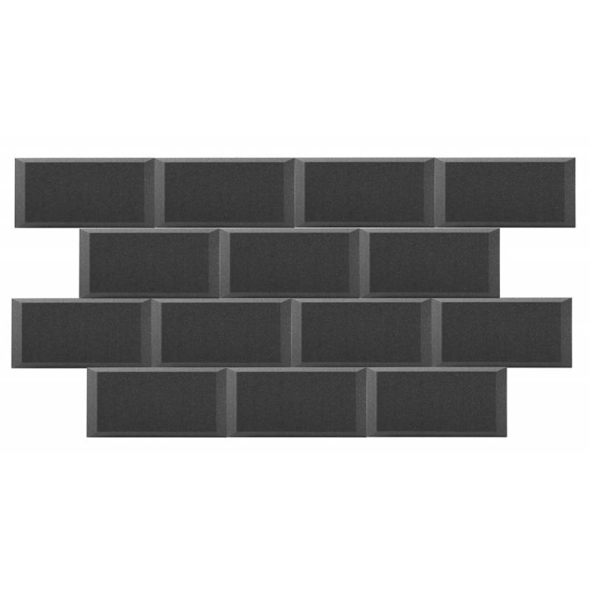 Панель з акустичного поролону Ecosound Brick 50мм, 25х50см, чорний графіт