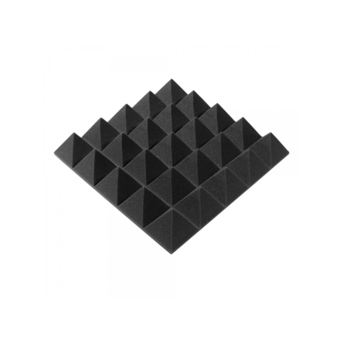 Панель з акустичного поролону піраміда Ecosound Pyramid Gain Black 70мм, 45х45см, чорний графіт