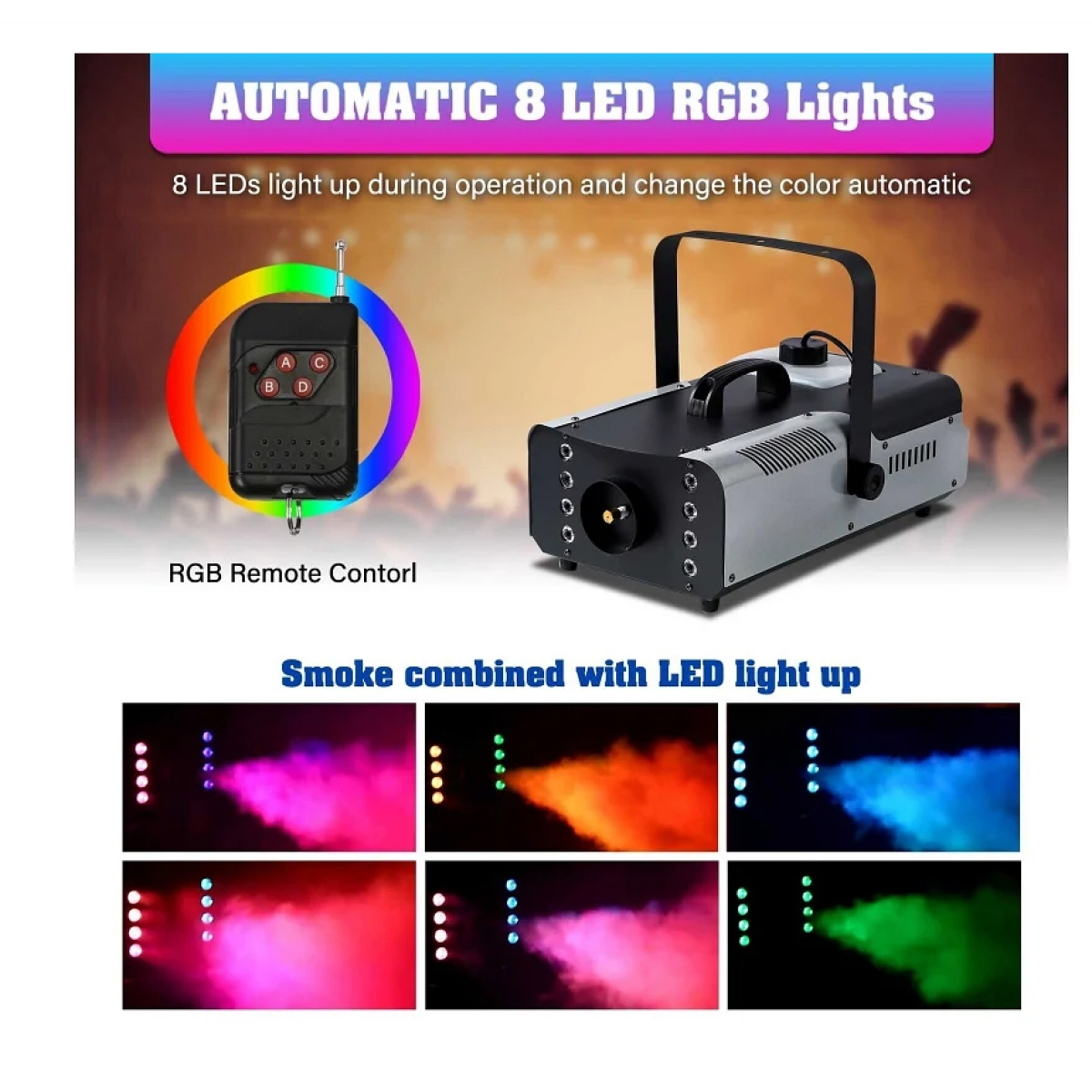 Генератор дыма New Light F-22 1200W с LED подсветкой