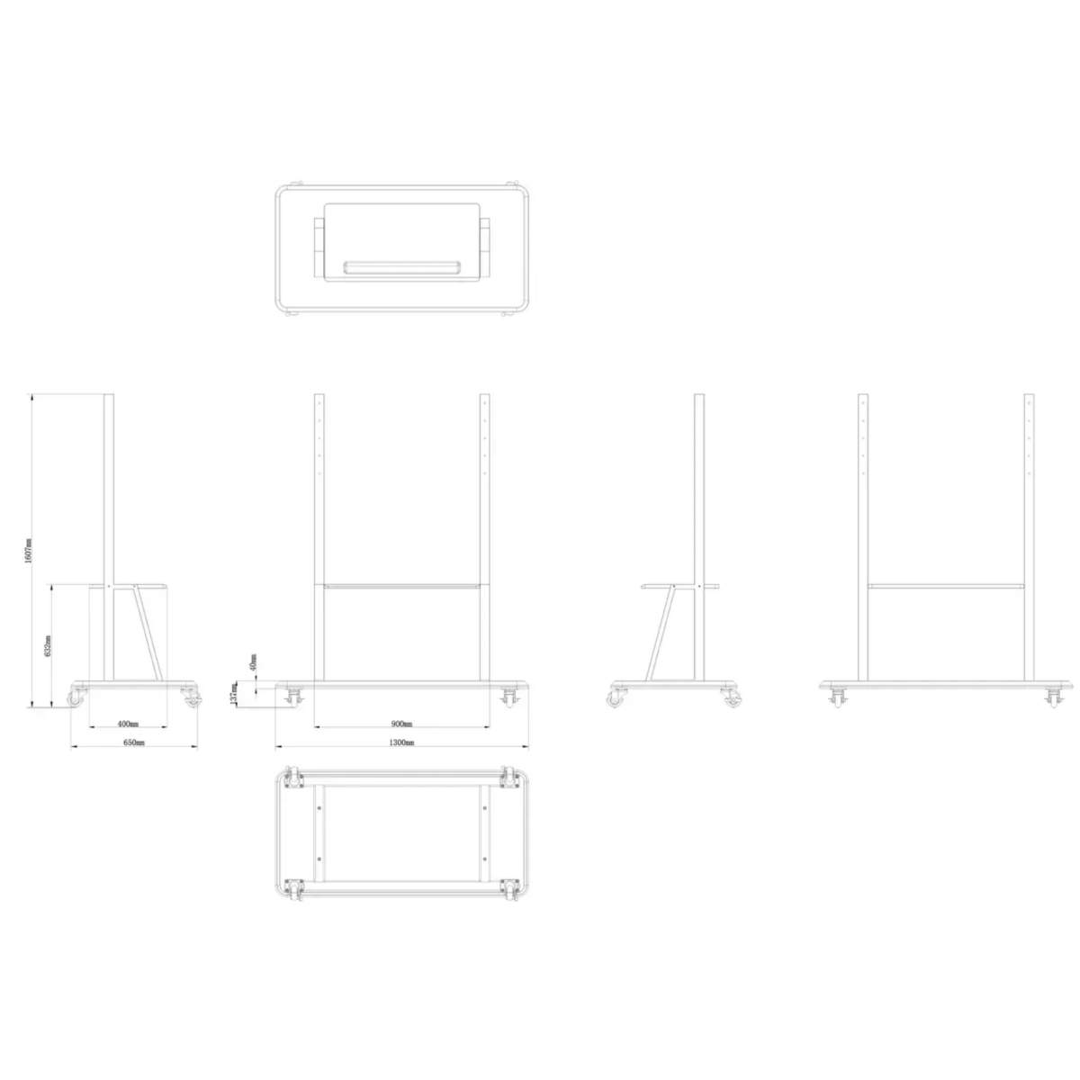 Мобільна стійка для інтерактивних панелей OPTOMA ST01 Trolley