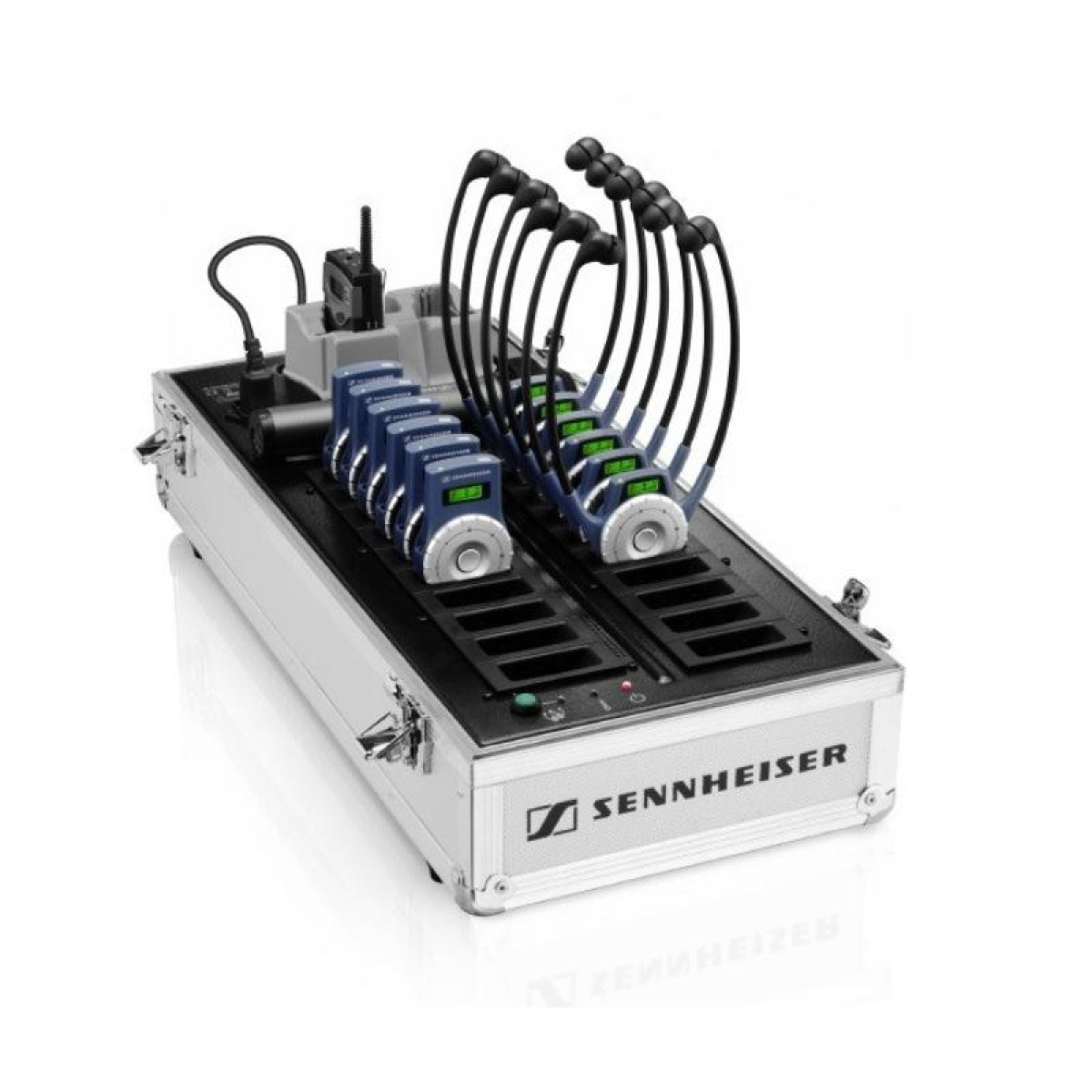 Кейс Sennheiser EZL 2020-20L та зарядна станція для передавача Tourguide