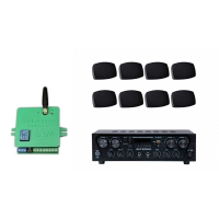 Акустичний комплект Sky Sound SKW-4808QS Black, 4×80 Вт, 8 всепогодних колонок 4", IP65 + Автоматизований модуль Повітряна тривога GSM + Хвилина мовчання