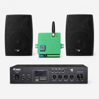 Комплект звуку DV audio MA301P2PB5B для приміщення до 60м.кв. + Автоматизований модуль Повітряна тривога GSM + Хвилина мовчання