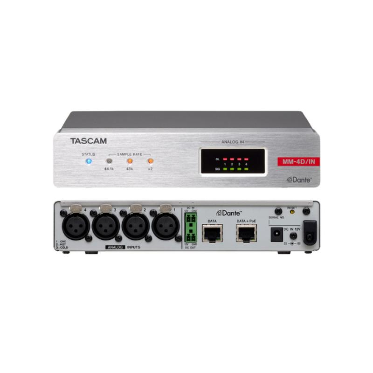 Конвертер dante Tascam MM-4D/IN-X AD
