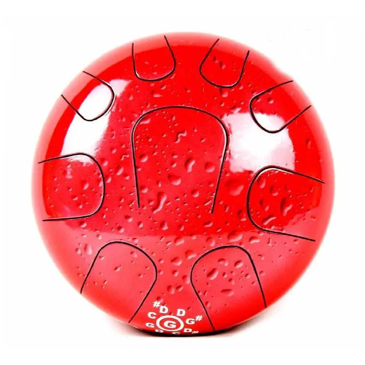 Глюкофон PALM PERCUSSION METAL TONGUE DRUM 9 LEAFS RED SPLASH