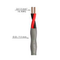 Аудіо кабель Roxtone SC215L, 2х1.5 кв. мм, вн. діаметр 7.5 мм, 100 м