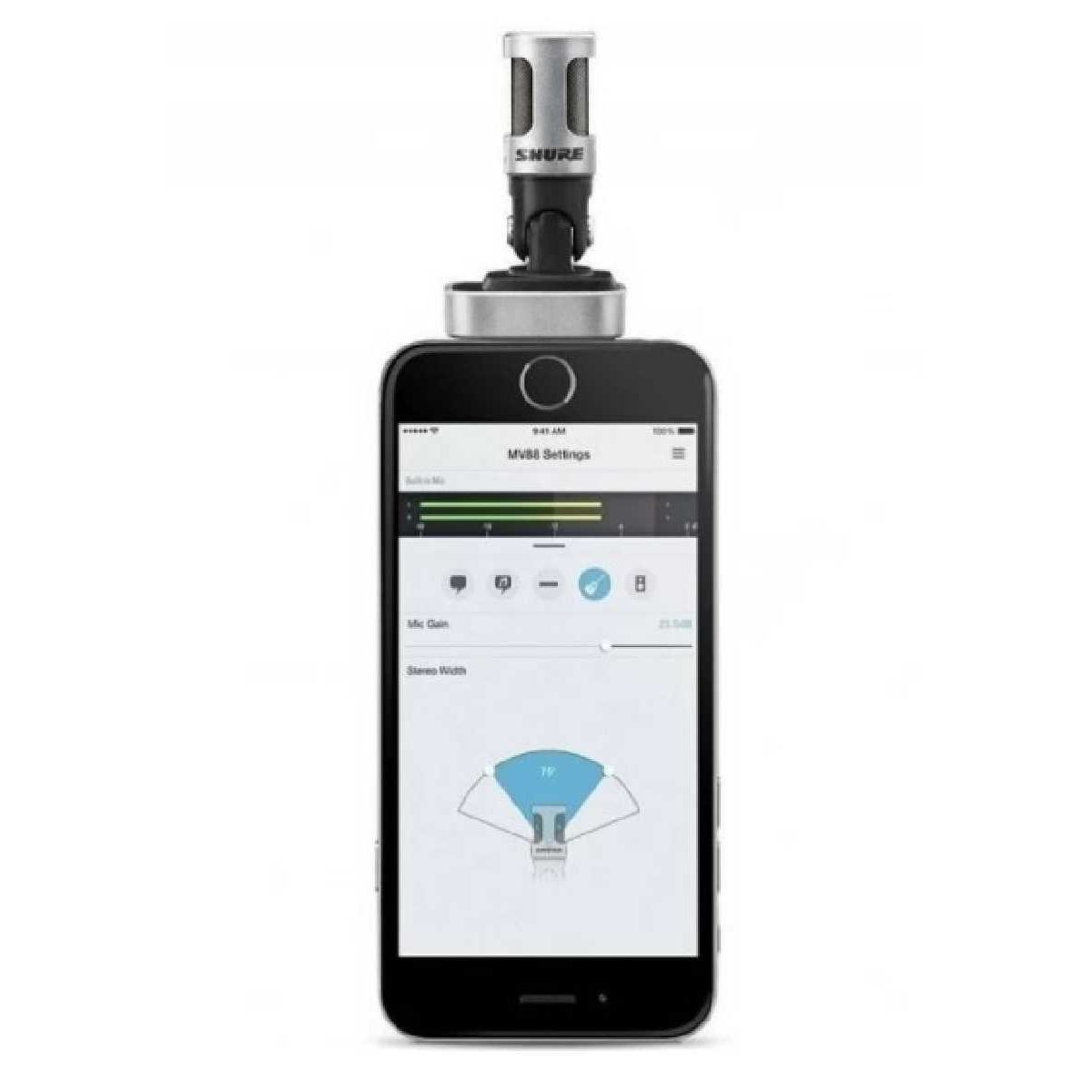 Цифровий конденсаторний стереомікрофон для iOS Shure MV88/A