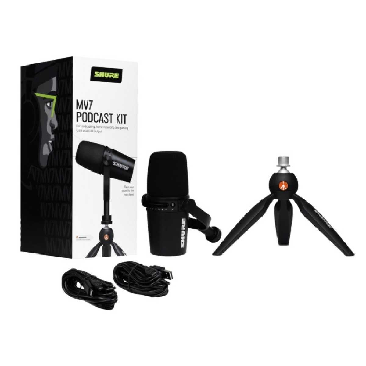 Студійний мікрофон Shure MV7-K-BNDL