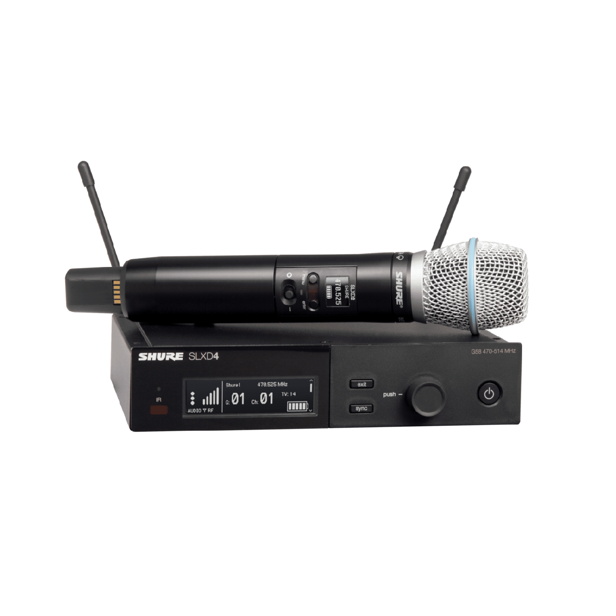 Бездротовий ручний радіомікрофон SHURE SLXD2/B87A=-H56 з капсулем