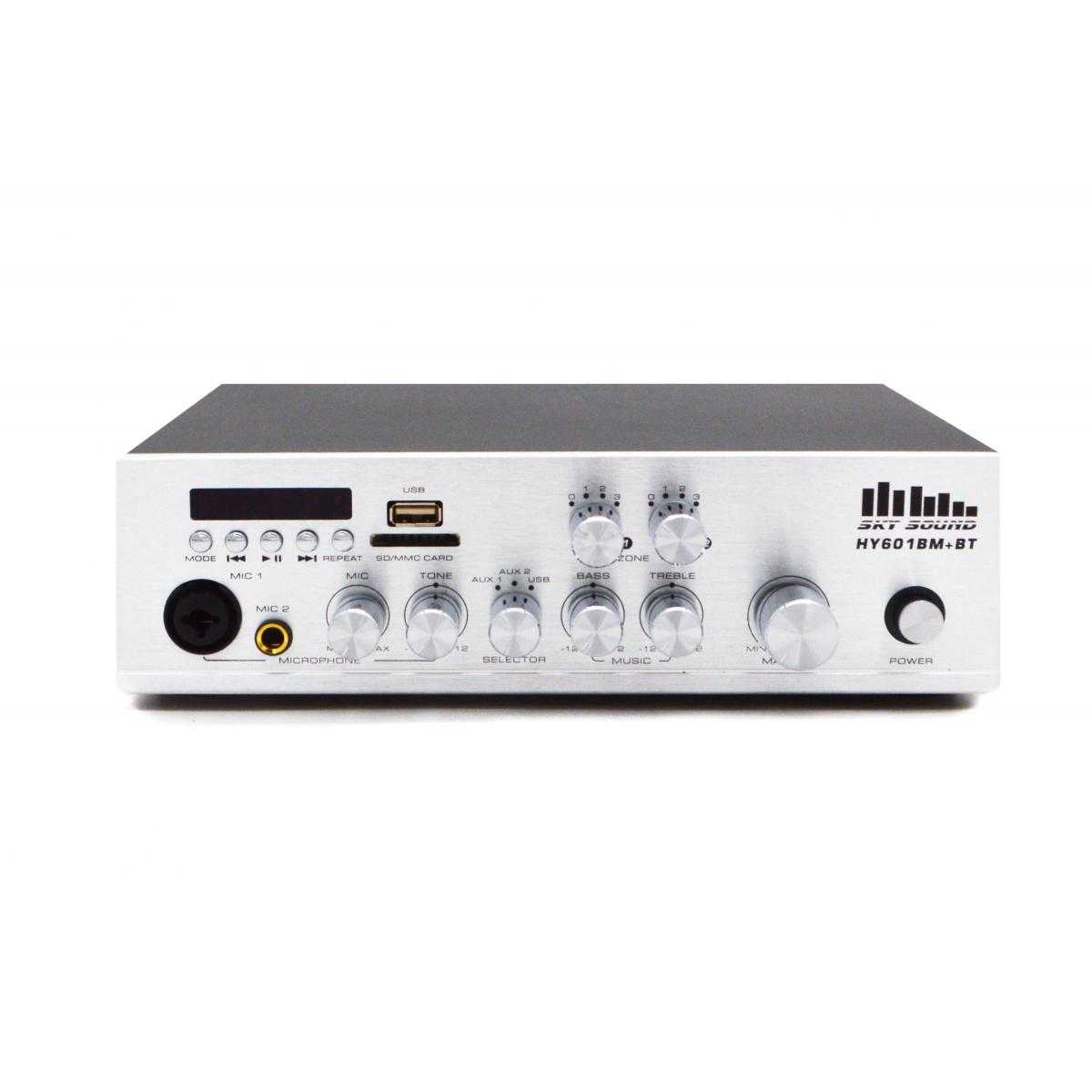 Трансляционный усилитель SKY SOUND HY-601MB+BT (2-ZONE/2*60W)