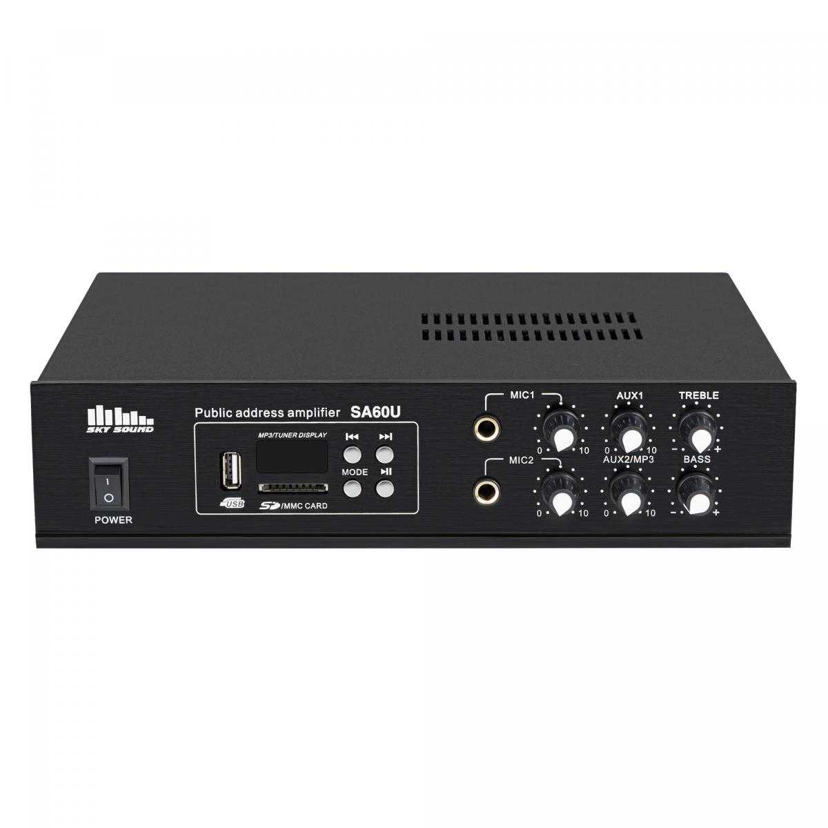 Трансляційний підсилювач потужності SKY SOUND SA-60U BLACK