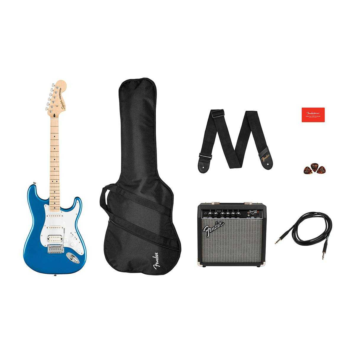 Набір для гітариста SQUIER by FENDER AFFINITY SERIES STRAT PACK HSS LAKE PLACID BLUE