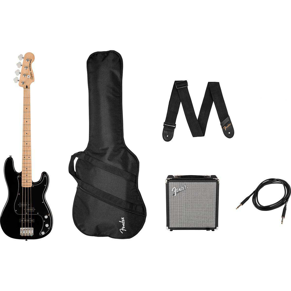 Набір для бас-гітариста SQUIER by FENDER AFFINITY SERIES PJ BASS START PACK BLACK