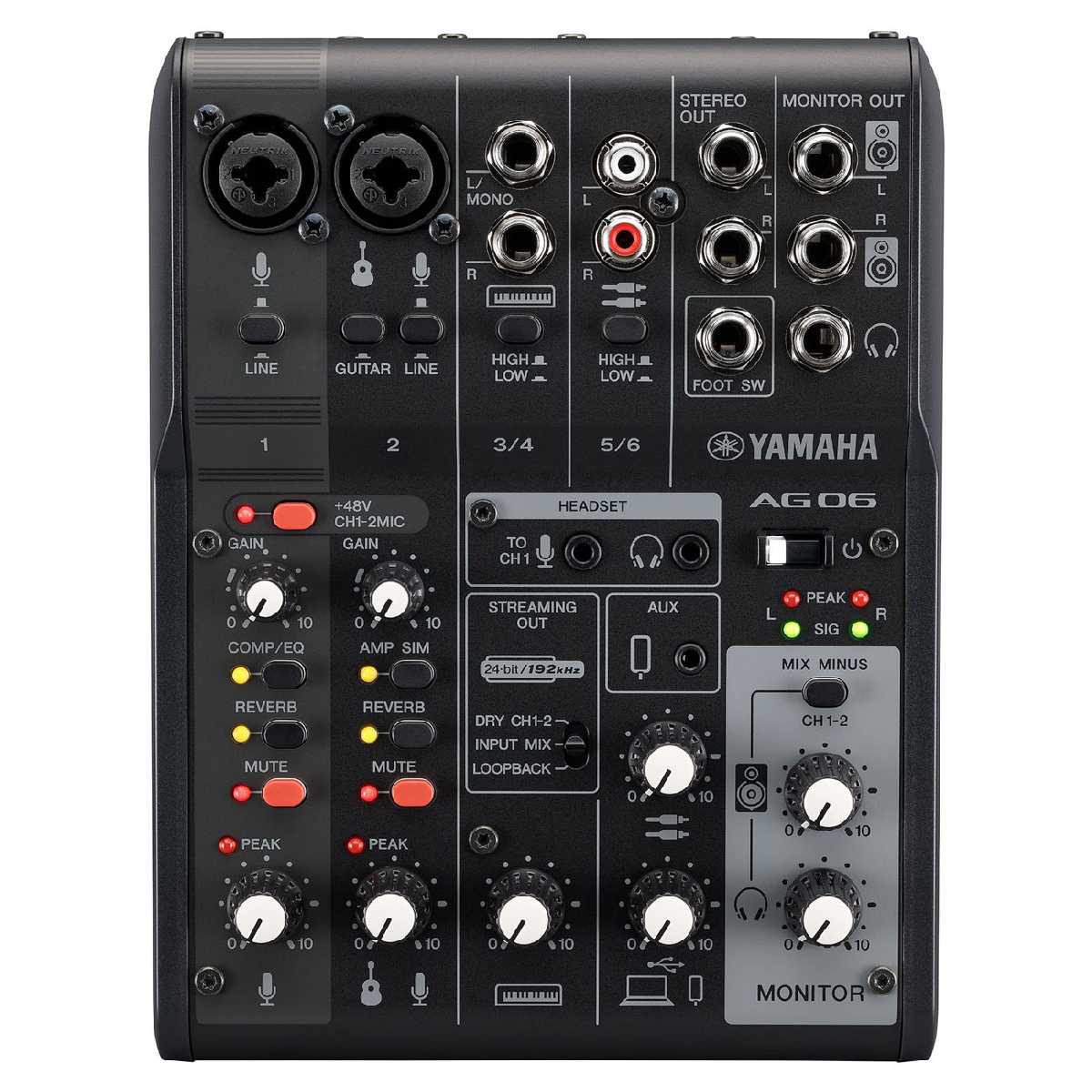 Аудіо інтерфейс YAMAHA AG06MK2 (Black)