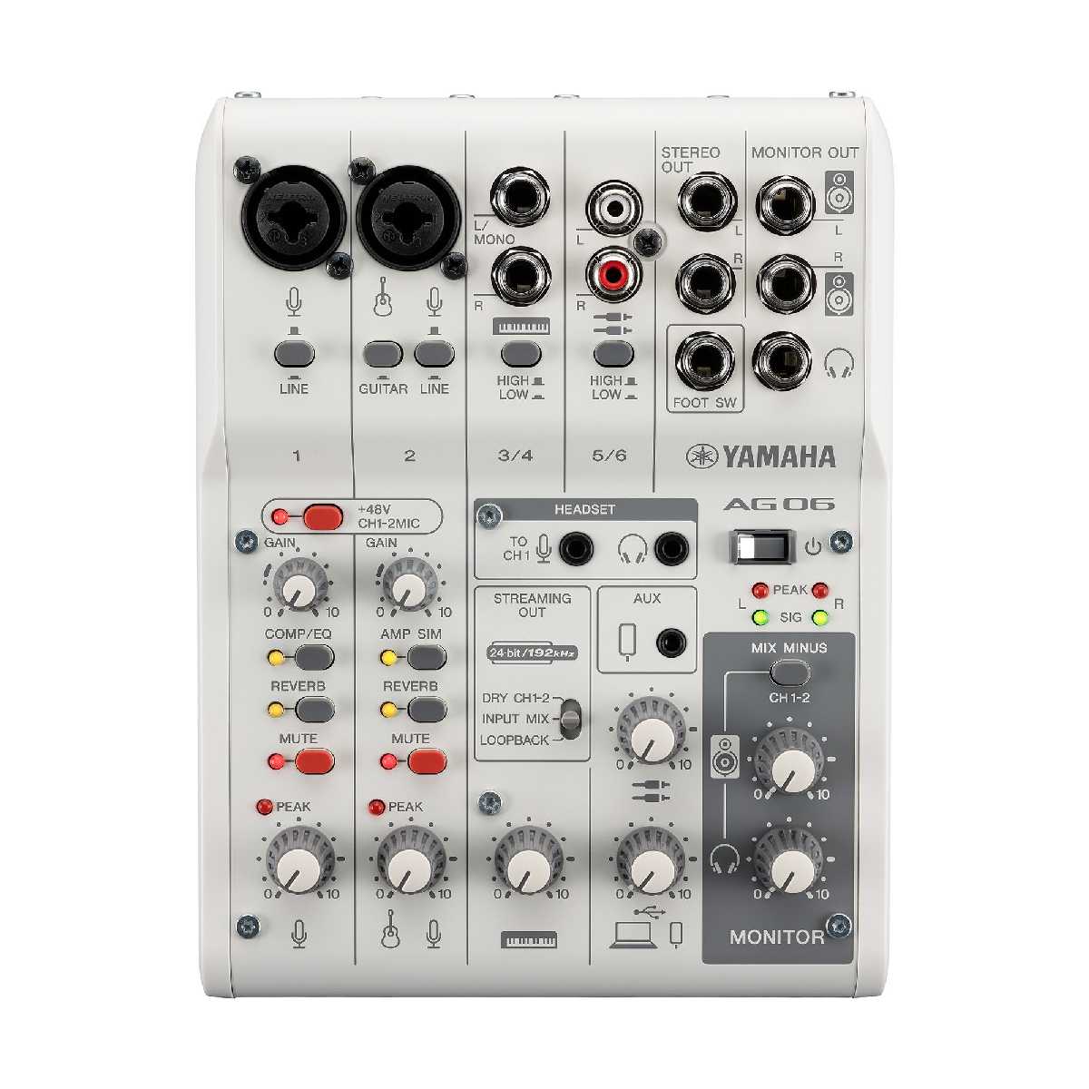Аудіо інтерфейс YAMAHA AG06MK2 (White)