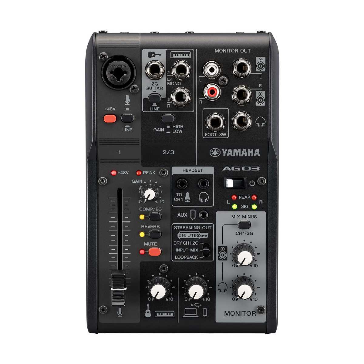 Комплект для стримінга YAMAHA AG03MK2 LSPK Live Streaming Pack (Black)