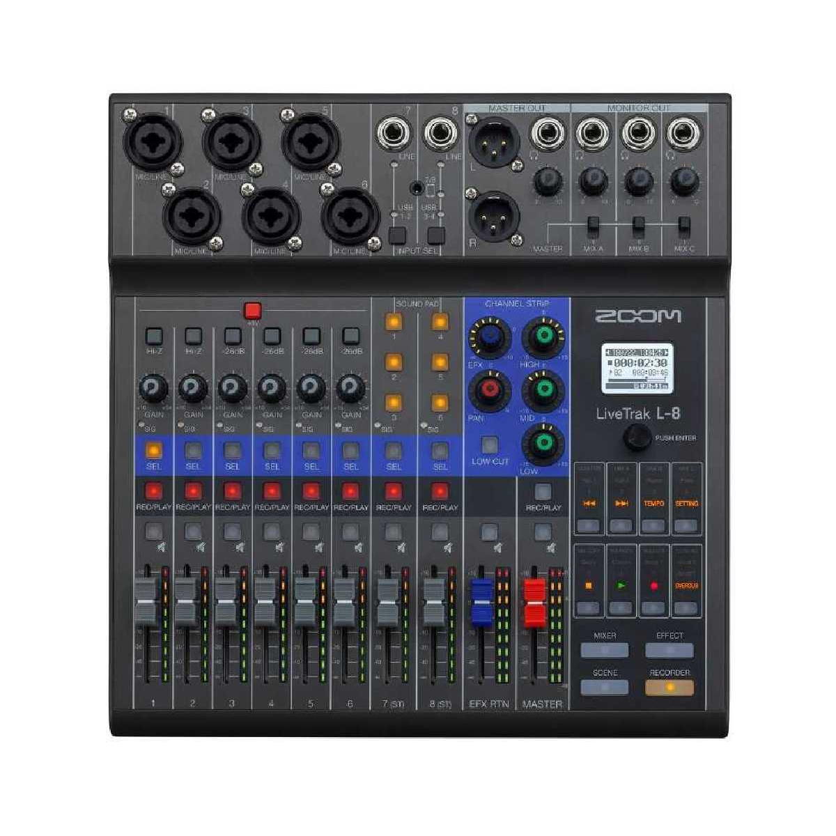 Цифровий пульт мікшерний Zoom LiveTrak L-8