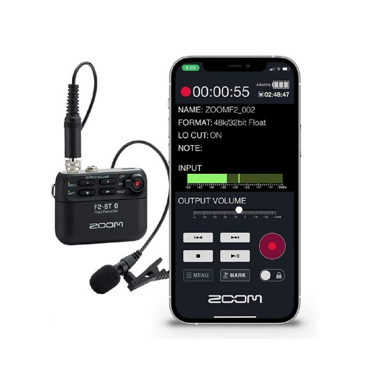 Рекордер Zoom F2-BT Black