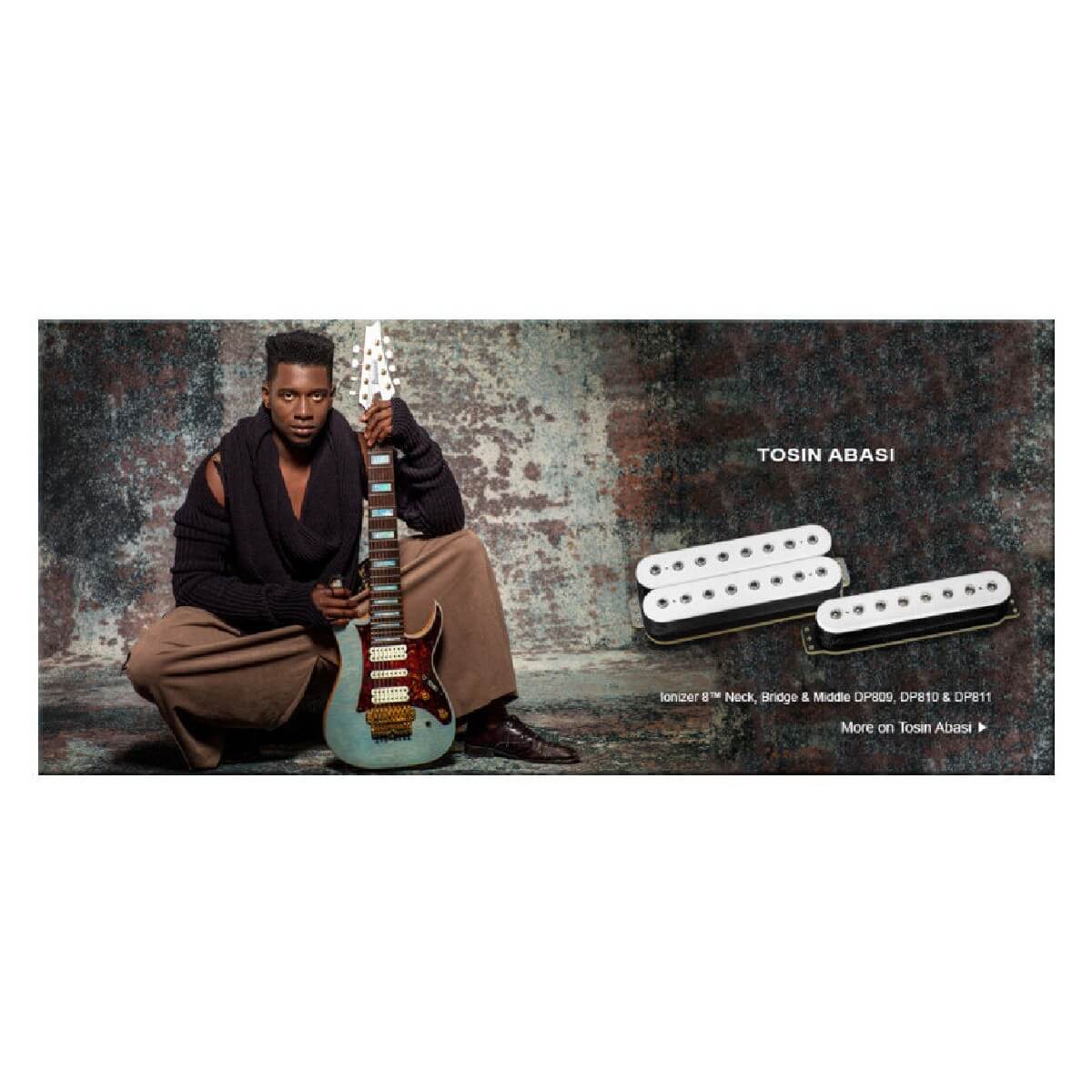 DIMARZIO DP811BK IONIZER 8 BRIDGE (BLACK)