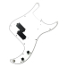 DIMARZIO FB2100WA1BK P-BASS PICKGUARD ASSEMBLY