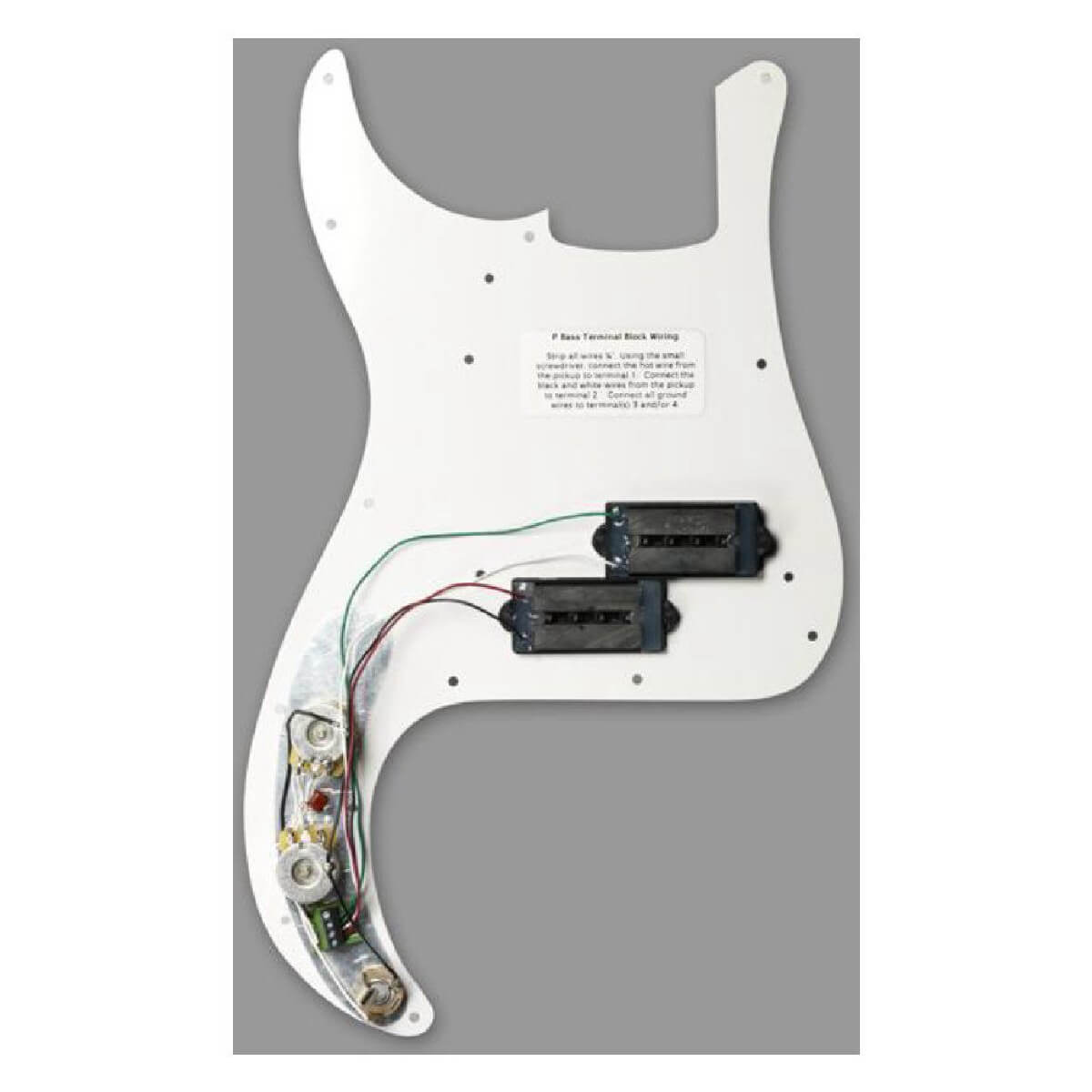 DIMARZIO FB2100WA1BK P-BASS PICKGUARD ASSEMBLY