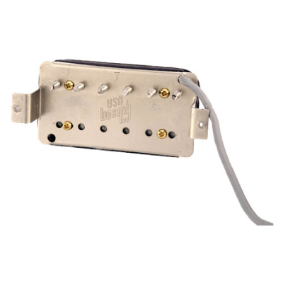 GIBSON 498T HOT ALNICO 5 HUMBUCKER/DBL BLK COVER - BRIDGE Звукознімач